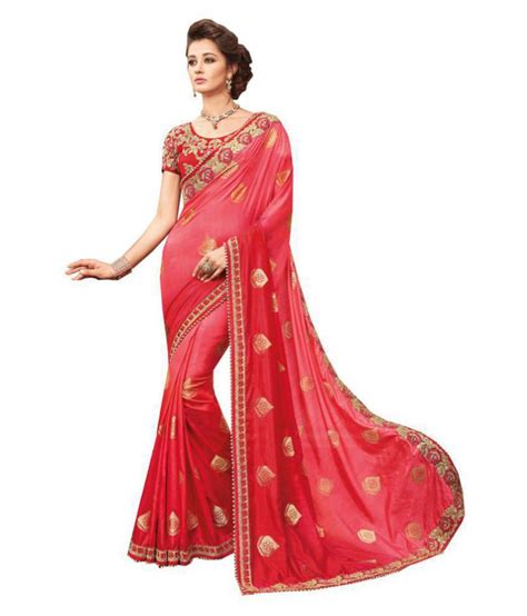 Patang International Red Silk Saree - Buy Patang International Red Silk ...