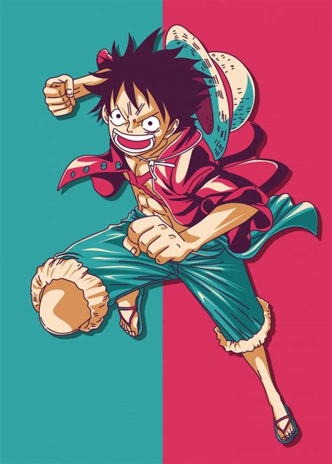 'monkey d luffy' Poster by Introv Art | Displate | Manga anime one piece, Monkey d luffy, One ...