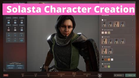 Solasta character creation (races and classes overview) - YouTube