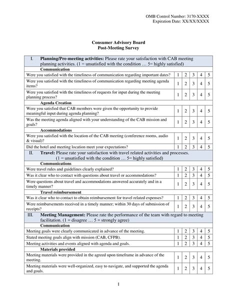 Meeting Survey - 11+ Examples, Format, How to Survey, Pdf