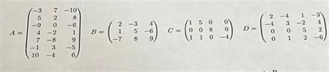 Solved The trace of a square matrix is defined as the sum | Chegg.com