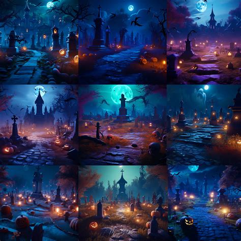 Halloween Cemetery Background Bundle – Meg Bitton Productions