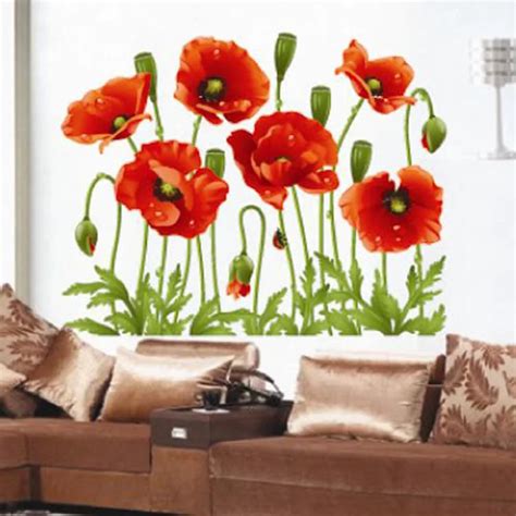 DIY Large Love Flower stickers Removable Vinyl Decal Wall Sticker Mural Poster Home Decor ...