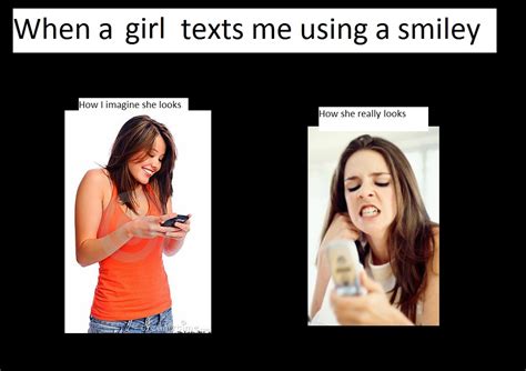 Girls texting | What You Think You Look Like vs. What You Actually Look Like | Know Your Meme