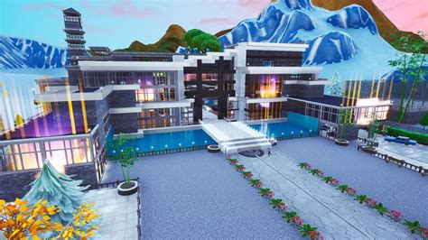 A modern mansion in fortnite creative !💎 (Over 9 hours of work ...