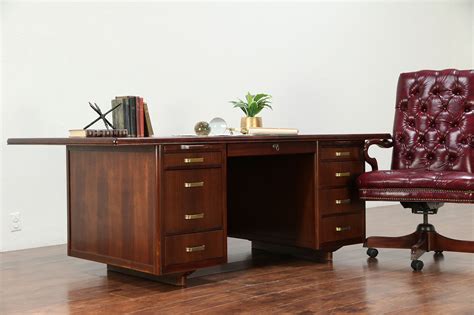 Midcentury Modern 1960 Vintage Conference Size Executive Desk, Leopold