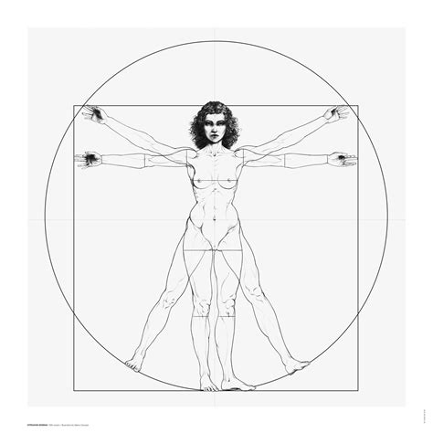 Vitruvian woman / Illustration by Valerio Campisi on Behance | Vitruvian man, Lithography art ...