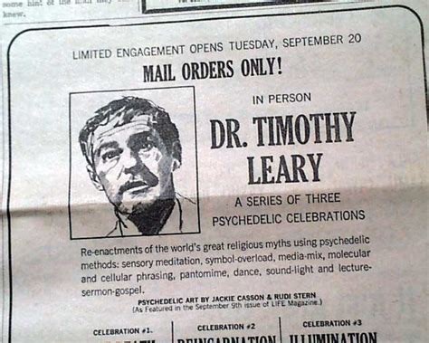 1966 Timothy Leary 3 psychedelic celebrations... - RareNewspapers.com