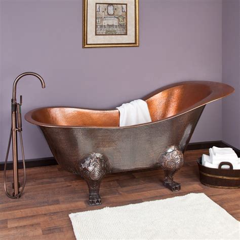 72" MCQUIRE HAMMERED COPPER SLIPPER CLAWFOOT TUB WITH BRIGHT COPPER INTERIOR Starting at $3,209. ...