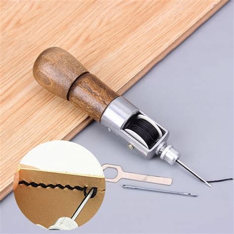 High Quality leather sewing awl tool kit Leather Hand Single Stitch Sew ...