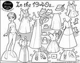 Printable Coloring Paper Dolls sketch template