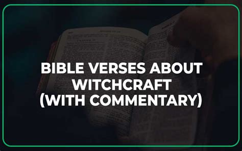 35 Bible Verses About Witchcraft - Scripture Savvy