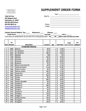 Ok Life Care Order Form - Fill Online, Printable, Fillable, Blank ...