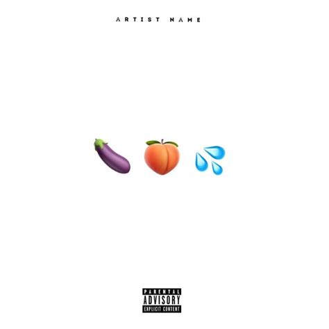 Eggplant Peach splashing emoji Album Cover | Music album design, Album covers, Album cover design