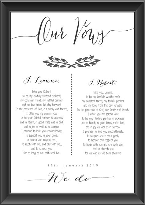 Printable Traditional Wedding Vows - Image to u