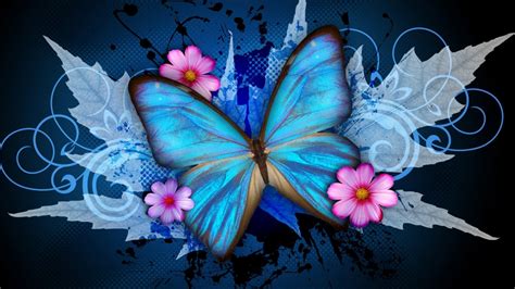 Blue Butterfly Wallpaper For Desktop – Cute Wallpapers 2024