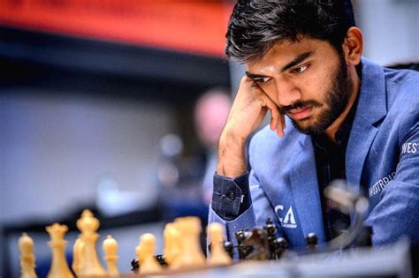 Grandmaster D. Gukesh of India during his Round 14 match against Grandmaster Hikaru Nakamura of ...