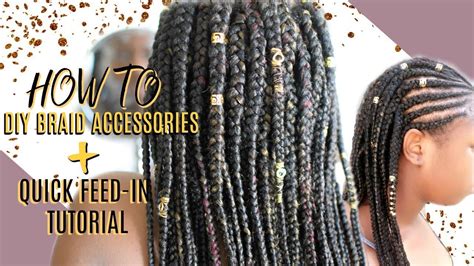 How To DIY Braid Accessories + Feed-In Braid Tutorial - YouTube