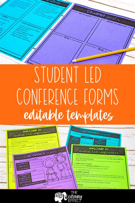 Student Led Conference Forms | Editable | Student led conferences ...