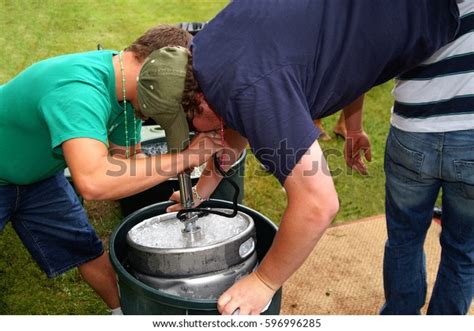 Keg Stand Stock Photo (Edit Now) 596996285