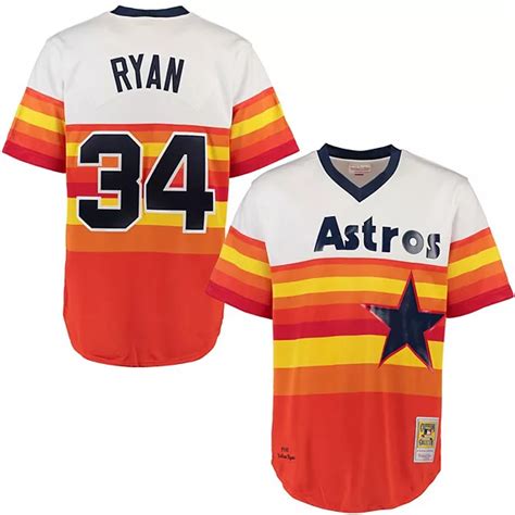 Men's Mitchell & Ness Nolan Ryan White Houston Astros Throwback Authentic Jersey