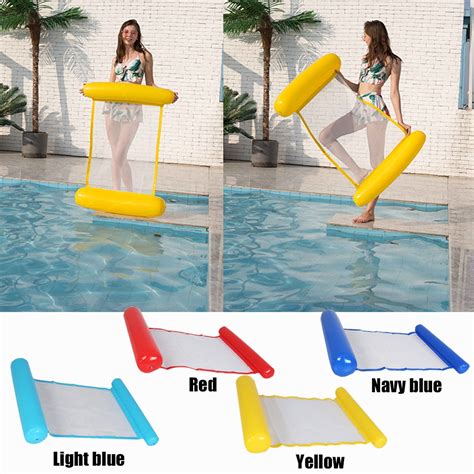 Hammock Inflatable Pool Float, Multi-Purpose Pool Hammock (Saddle, Lounge Chair, Hammock) Pool ...