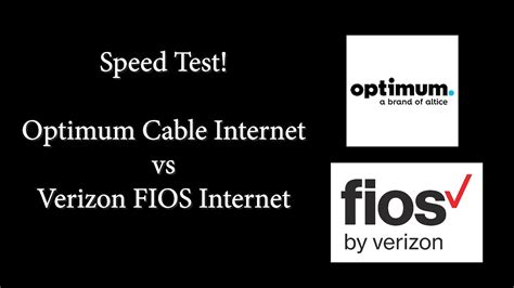 Verizon FIOS Fiber Optic Internet vs Optimum Cable Internet - Speed Test - YouTube