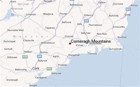 Comeragh Mountains Mountain Information