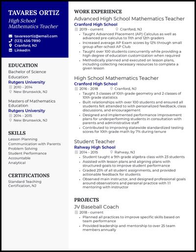 26 Teacher Resume Examples That Worked in 2024