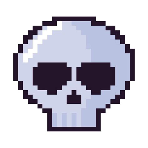 skull pixel art 10818002 Vector Art at Vecteezy