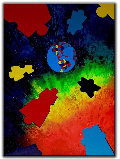 Autism Awareness Worldwide Painting by Dora Woodrum