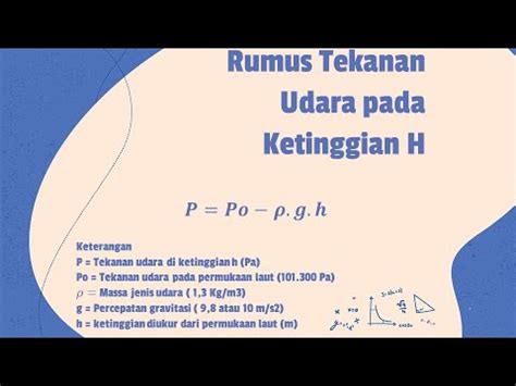 Contoh Soal dan Pembahasan Tekanan Udara Pada Ketinggian Tertentu Kelas 8 SMP k13 - YouTube