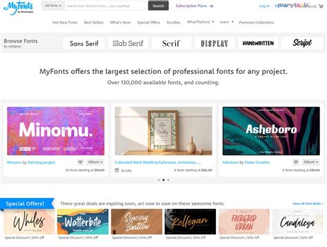 MyFonts & 7+ Font Tools Sites Like Myfonts.com