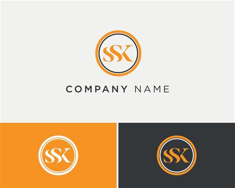 SSK Circle Logo Design Template - SSK logo 4967016 Vector Art at Vecteezy