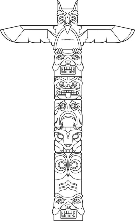 34 Awesome totem pole drawing images | Native american totem poles, Native american totem, Totem ...