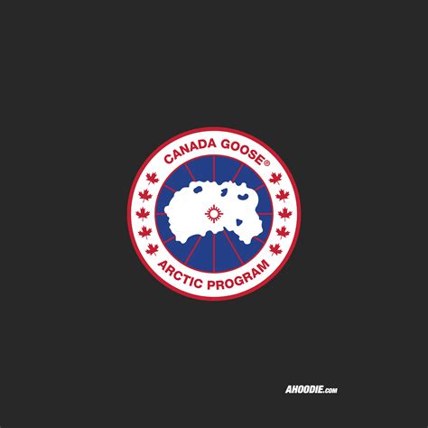 Ahoodie | Canada Goose logo wallpaper in charcoal