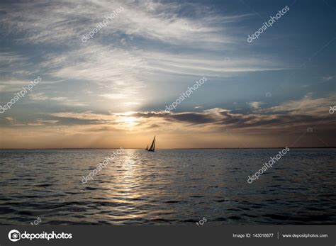 Two sailboats at sunset — Stock Photo © a_ostankova #143018677