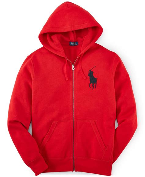 Polo ralph lauren Men's Full-zip Fleece Hoodie in Red for Men (Bright ...