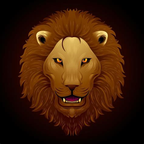 Roaring lion painting 1236557 Vector Art at Vecteezy