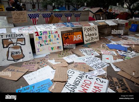 Occupy Wall Street Signs Stock Photo - Alamy