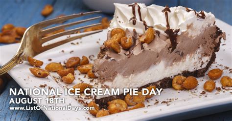 NATIONAL ICE CREAM PIE DAY - List Of National Days