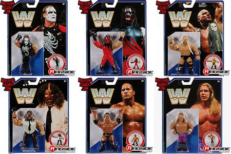 WWE Retro Figures - Set of 6 WWE Toy Wrestling Action Figures by Mattel Includes: Stone Cold ...