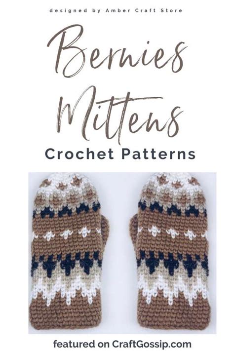 Crochet Pattern – Bernie Sanders Mittens – Crochet