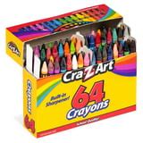 Cra-Z-Art Classic Crayons Multicolor Bulk Pack, 64 Count, Built-in Sharpener, Back to School ...