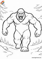 10  Bigfoot Coloring Page sketch template