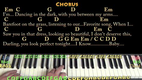 Perfect (Ed Sheeran) Piano Cover Lesson in G with Chords/Lyrics - YouTube