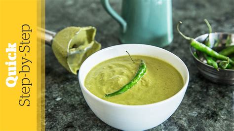 Green Chilli Sauce Recipe - YouTube