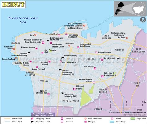 Beirut Map | Map of Beirut City | Map, Beirut, City maps