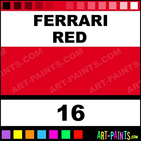 Ferrari Red Acrylic Enamel Paints - 16 - Ferrari Red Paint, Ferrari Red ...