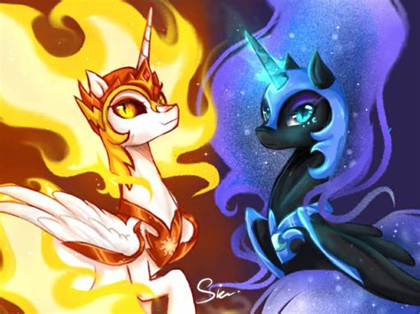 Daybreaker and Nightmare Moon by Midna77 on DeviantArt